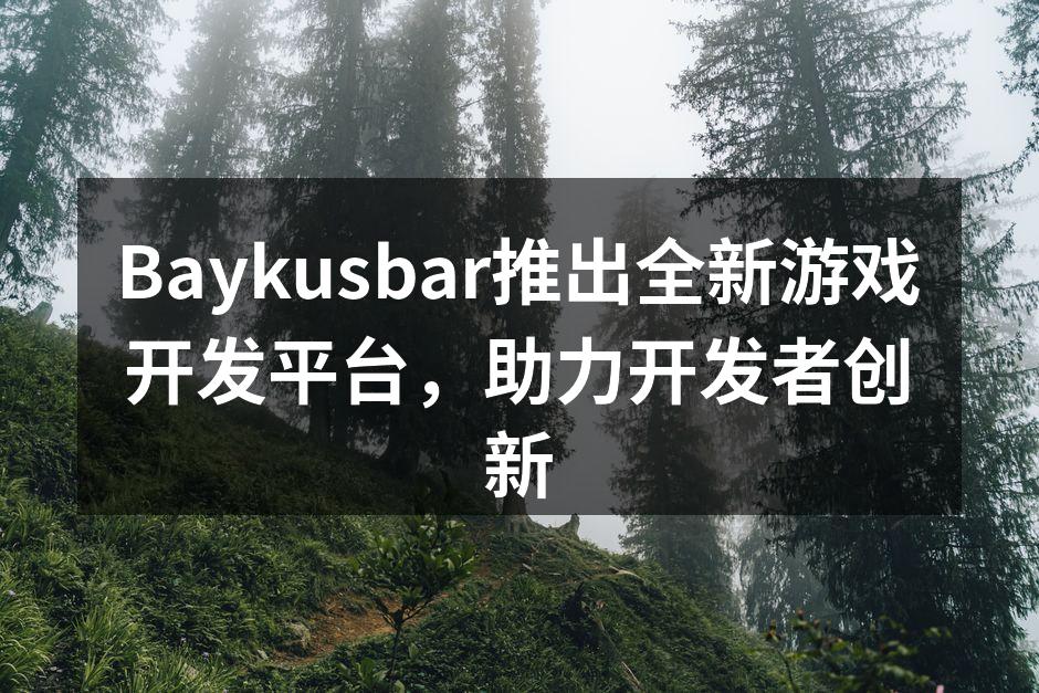 Baykusbar推出全新游戏开发平台，助力开发者创新