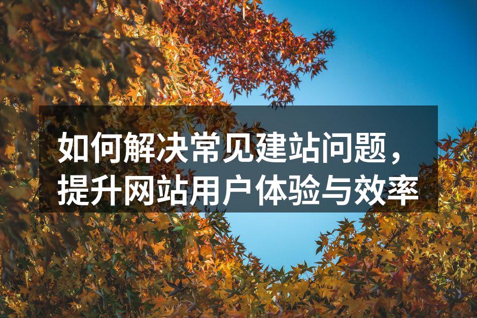 优化网站速度,提升用户体验